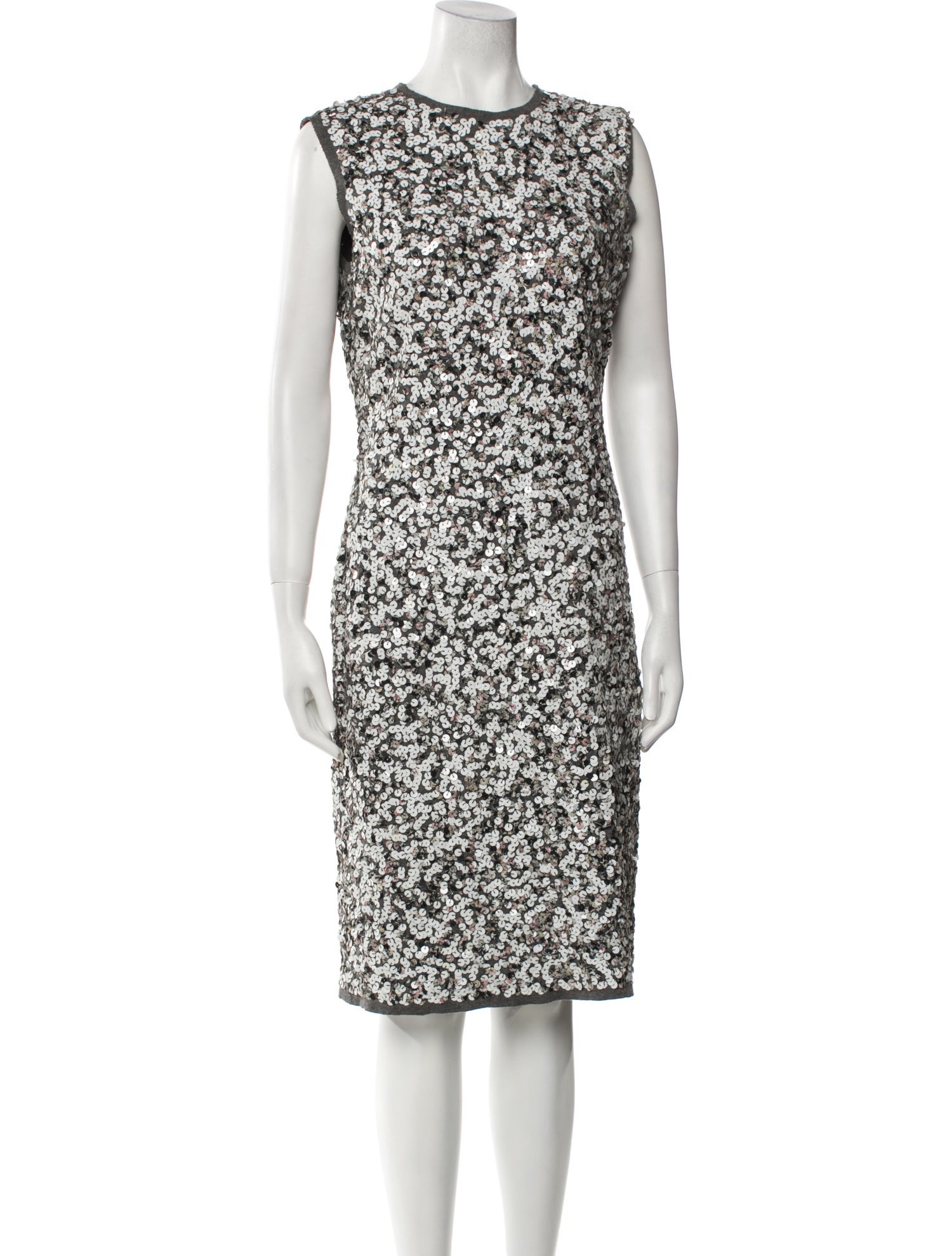 Oscar de la Renta Crew Neck Knee-Length Dress